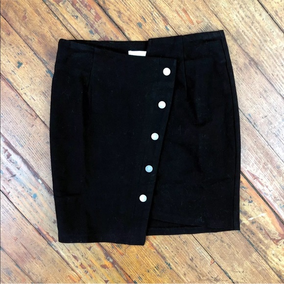 J.O.A. Dresses & Skirts - J.O.A Black Asymmetrical Mini Skirt